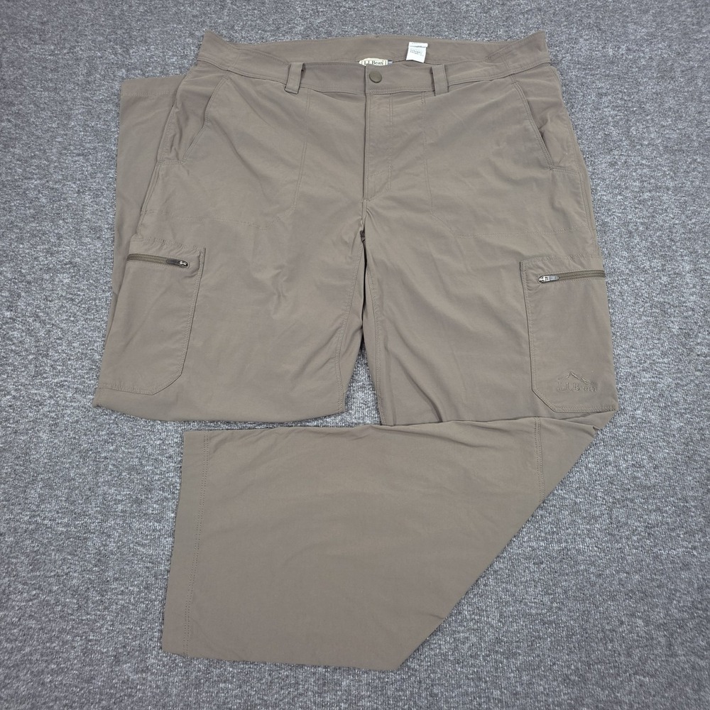 LL Bean Mens Water Resistant Cresta Pants Sz 38x30 Standard Fit Brown Hiking